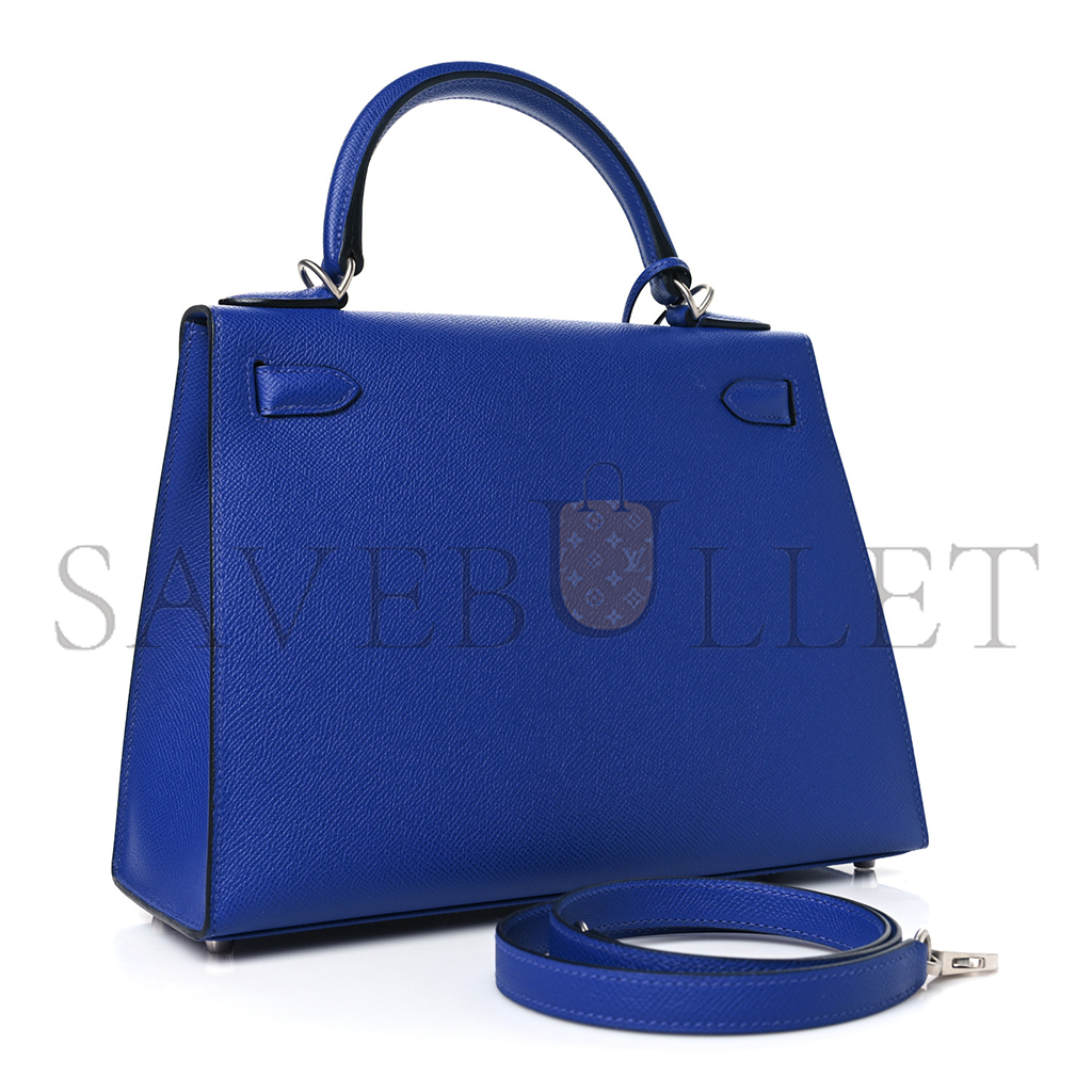 HERMÈS MASTER EPSOM KELLY SELLIER 28 BLEU ELECTRIQUE (28*22*10cm)